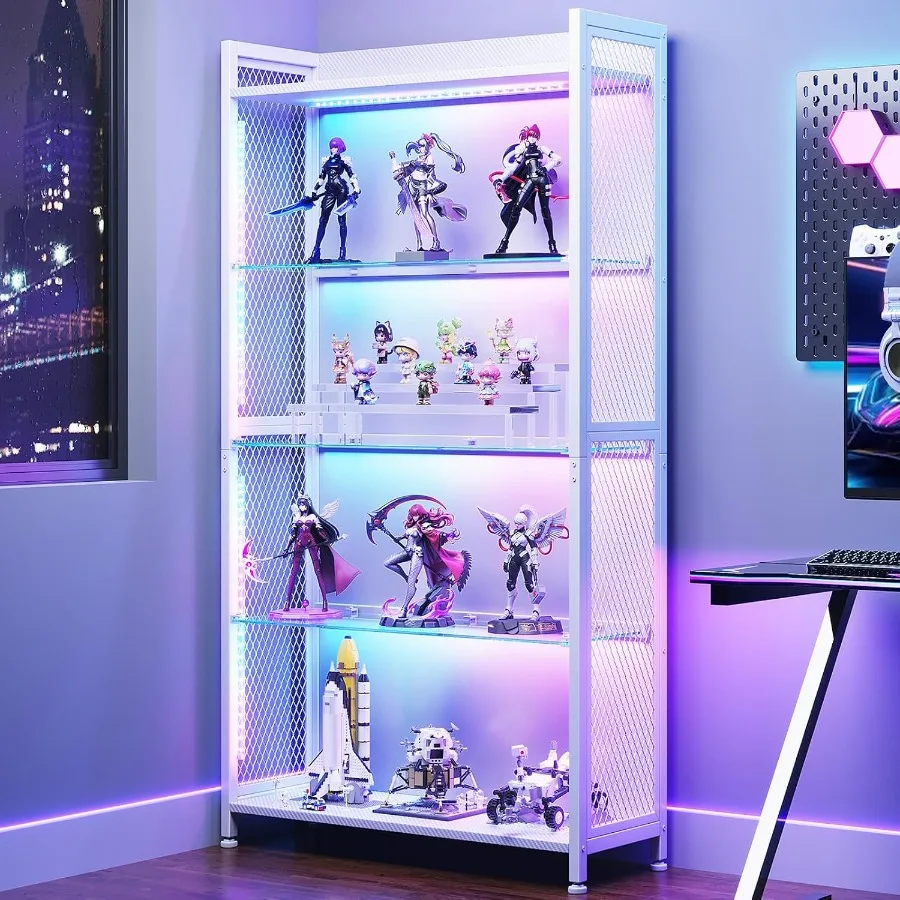 Lighting - ตู้โชว์พร้อมชั้นวางกระจกแบบเปิด, ตู้โชว์พร้อมไฟ RGB