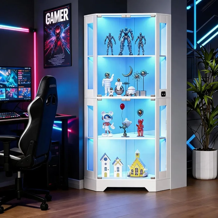 ตู้โชว์ของสะสมมุมห้องสีขาว ขนา - Storage & Organization บทวิจารณ์และราคา