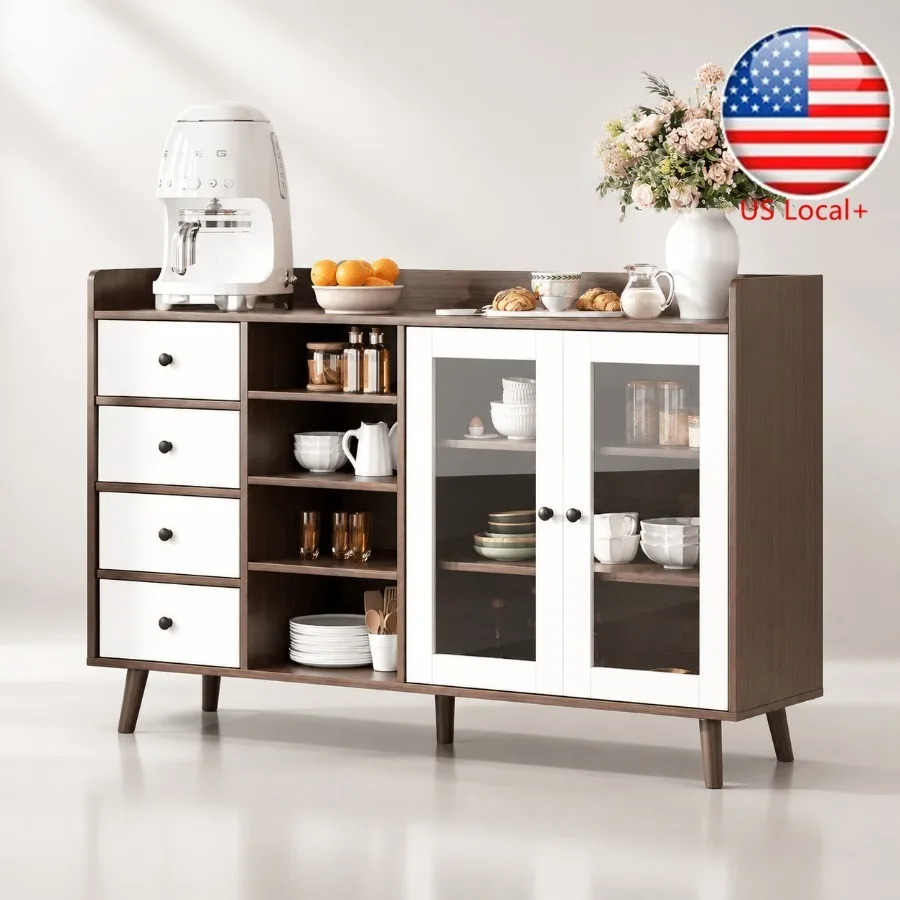 ตู้ข้างโซฟาบานกระจก 55 นิ้ว สำ - Storage & Organization บทวิจารณ์และราคา