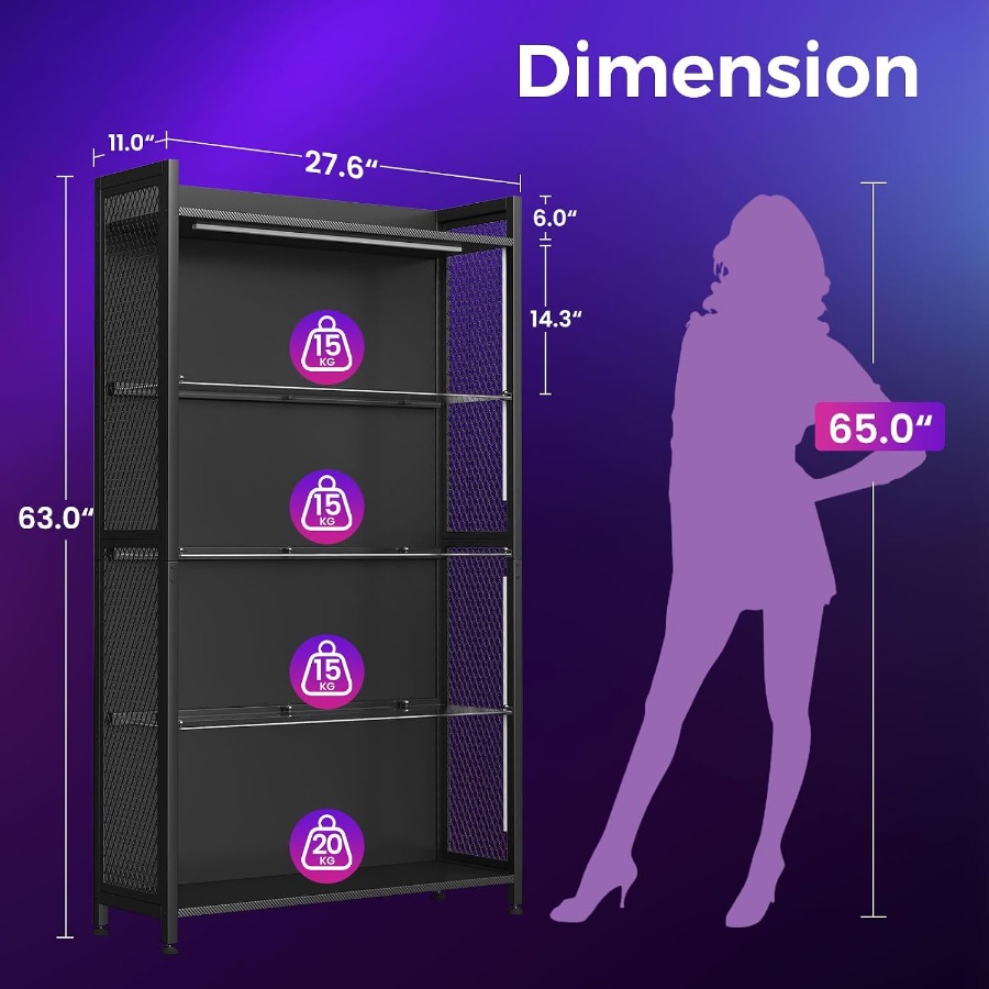 ตู้โชว์แบบ 4 ชั้น พร้อมชั้นวาง - Lighting บทวิจารณ์และราคา
