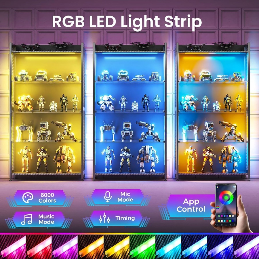 ตู้โชว์แบบ 4 ชั้น พร้อมชั้นวาง - Lighting บทวิจารณ์และราคา