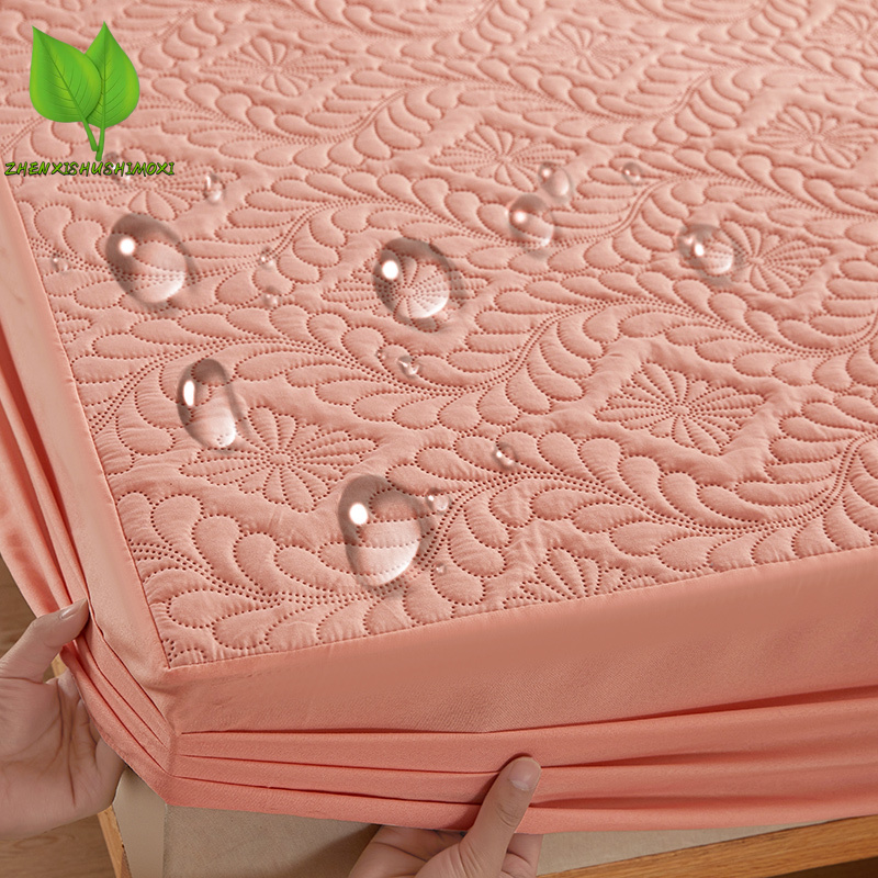 กันน้ําแผ่นติดตั้งBreathable A - Waterproof Mattress Protector Breathable บทวิจารณ์และราคา